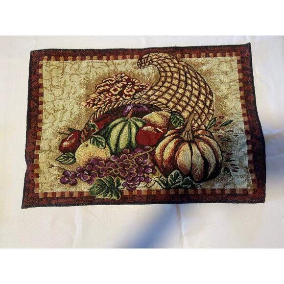 Fall‎ Harvest Thanksgiving 18 X12 Rectangle Cloth 4 Decorative Table Plac… - Picture 4 of 9